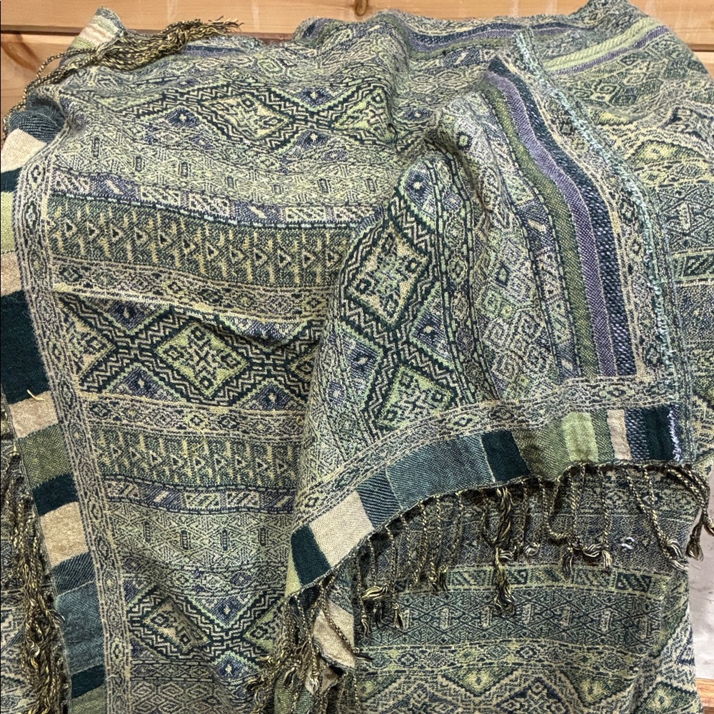 Woven Tribal Pattern Shawl